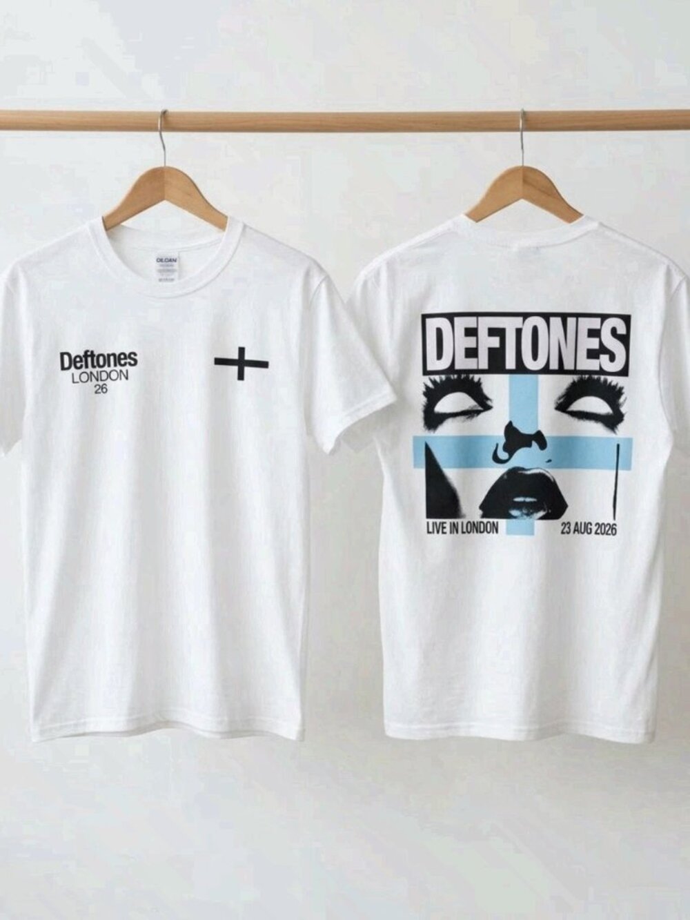 Deftones London Live in London 2026 White T-Shirt Reprint
